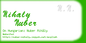 mihaly nuber business card